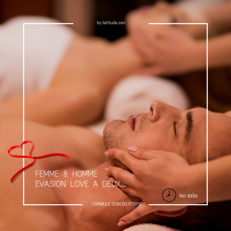  Evasion love à deux 1H00. Massage aux huiles chaudes, champagne et gourmandises