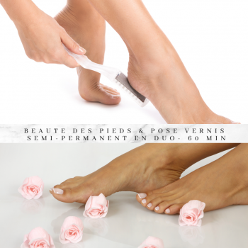 Beauté des pieds brésilienne et pose vernis semi permanent couleur