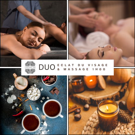 Formule DUO soin visage et massage 60 minutes