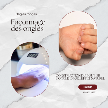 Façonnage allongement des ongles gel pour les hommes