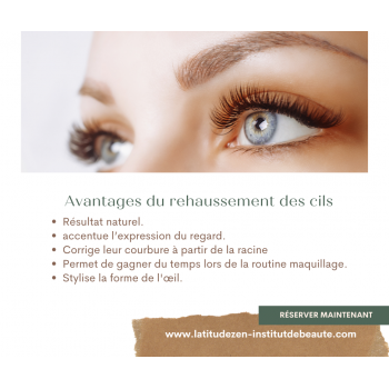  Rehaussement de cils un regard intensifié, effet d'allongement 
