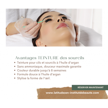 teinture des cils chez latitude zen
