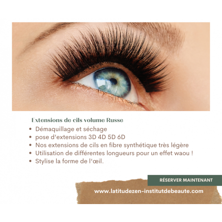 latitude zen -Extensions de cils volume russe