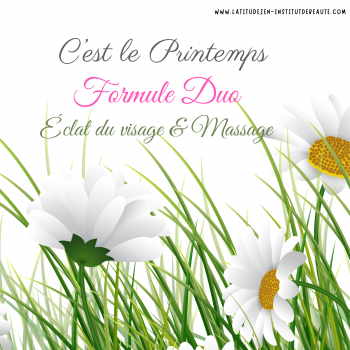 Formule DUO soin visage et massage 60 minutes