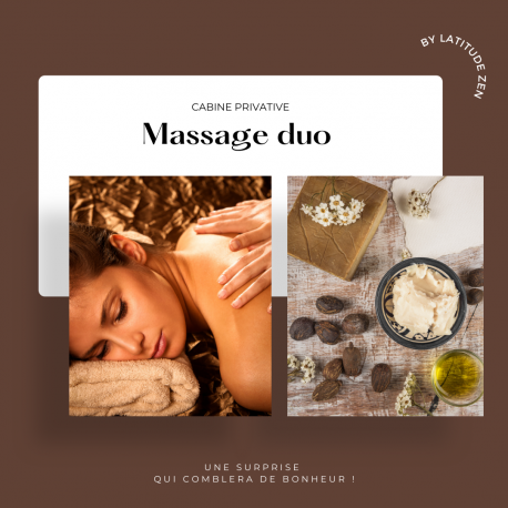 Massage duo relaxant beurre de karité parfumé 60 minutes