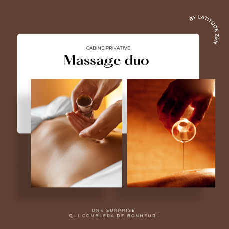 Massage duo relaxant aux huiles essentielles chaudes 60 minutes