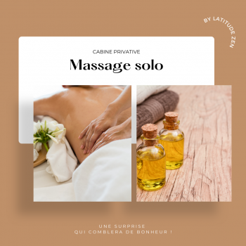 Massage solo relaxant aux huiles essentielles parfumées 60 minutes