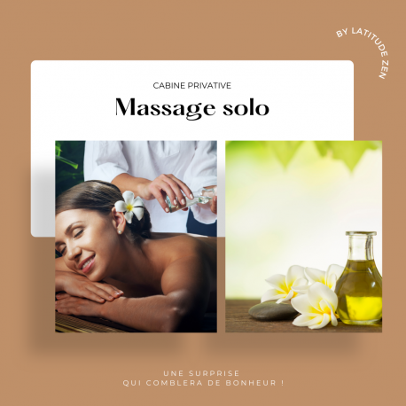 Massage solo relaxant aux huiles essentielles parfumées 50 minutes
