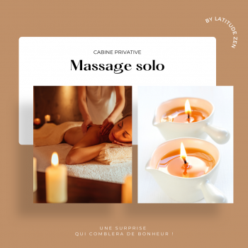 Massage solo 40 minutes relaxant à la bougie