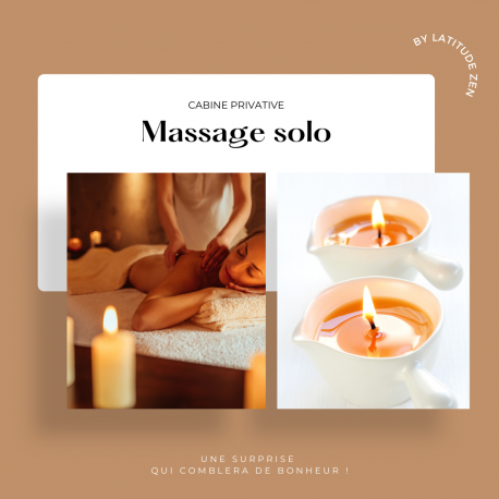 Massage solo 40 minutes relaxant à la bougie