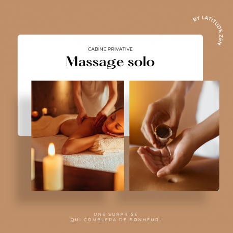 Massage solo relaxant aux huiles chaudes 40 minutes